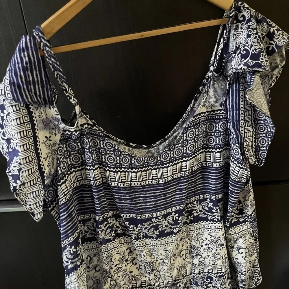 NWT New Look 2XL Blouse Top Short Sleeves cropped - Picture 2 of 4